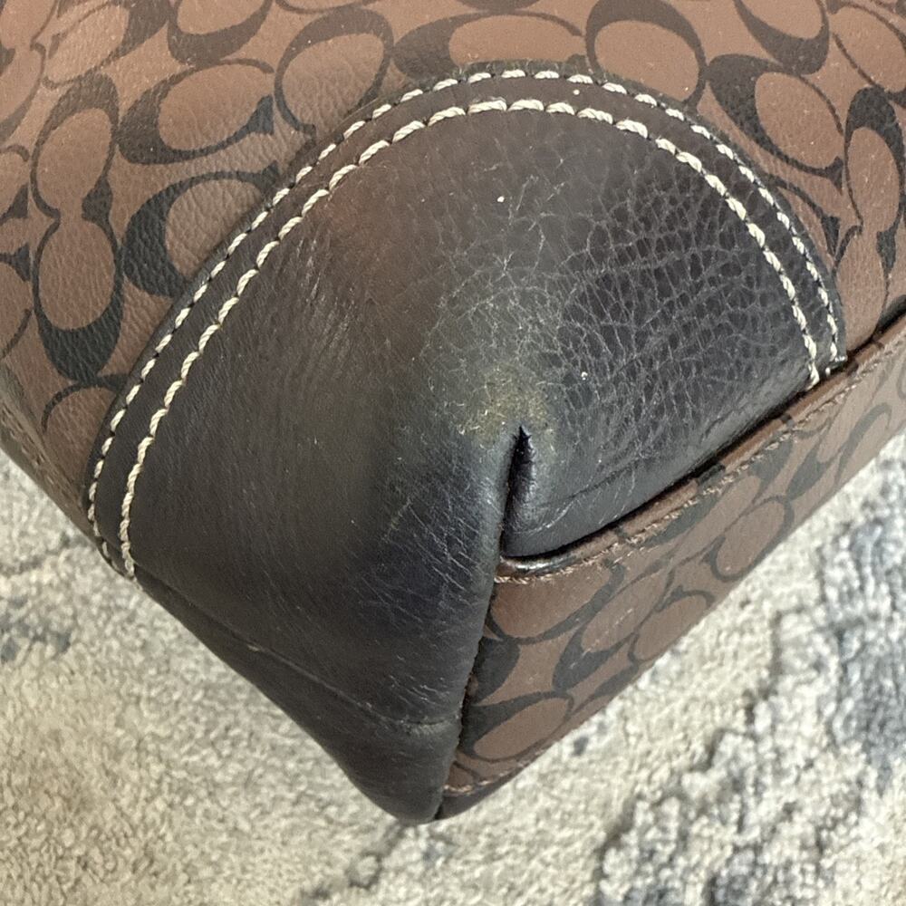 Coach Chelsea Multifunction Carry-All Bag Brown Flaws Q - Picture 7 of 15